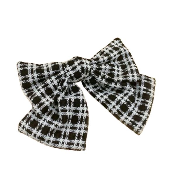 Plaid Bow Barrette - Picture 2 of 4